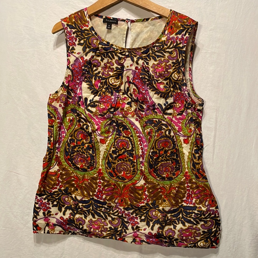 Talbots Floral tank top (size 8)